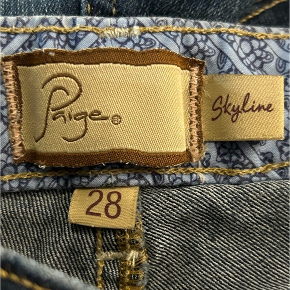 Women’s Paige Skyline‎ Skinny Crop Denim Jeans Size 28 Made in USA - Picture 6 of 9